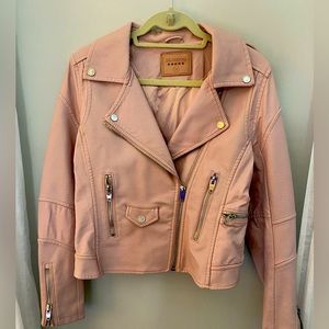Blank NYC Blush Biker Bomber Jacket Size M